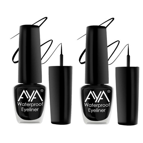 AYA 24 Hrs Long Lasting & Waterproof Eyeliner, Set of 2, Black (5 ml x 2 = 10 ml)