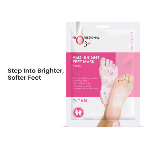 O3+ Pedi Bright Feet Socks Cream Mask - 1 Pc