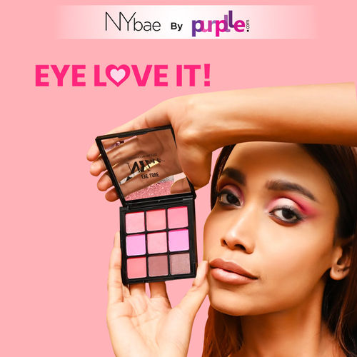 NY Bae Eye Love Eyeshadow Palette - Peppy Pinks 04 (9 g) | 9 In 1 Palette | Pink | Matte & Shimmer | Rich Colour | Long Wear | Super Blendable