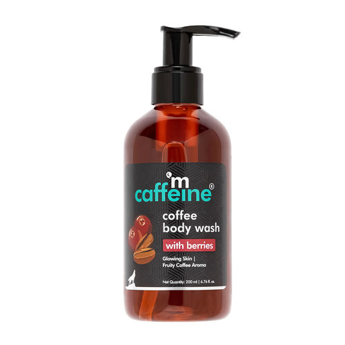 mCaffeine Coffee Body Wash with Berries | De-Tan & Deep Cleansing Shower Gel (200ml)