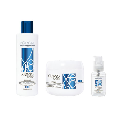 L'Oreal Professionnel Xtenso Care Shampoo + With Combo of Xtenso Care Mask + Xtenso Care Serum |With Pro-Keratin and Incell (250 ml +250 gm + 50 ml)