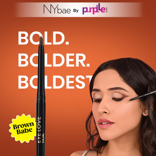NY Bae Colored Kajal | Brown | Pencil Eyeliner | Waterproof Kajal | Eye makeup | Kajal Pencil - Brown Babe