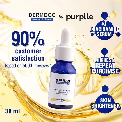 DermDoc by Purplle 10% Niacinamide Face Serum (30 ml) | skin radiance face serum , niacinamide serum