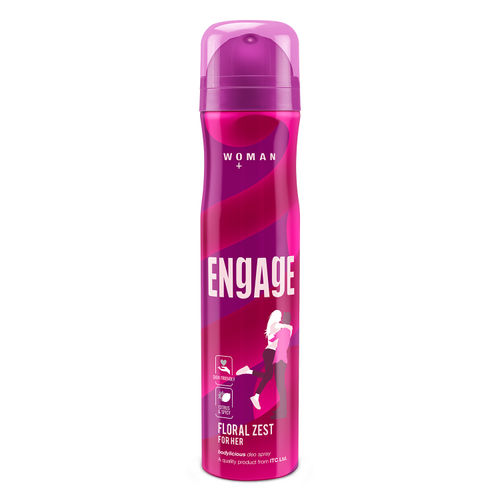 Engage Floral Zest Deodorant for Women, Citrus and Floral, Skin Friendly Deo, 150ml Body Spray