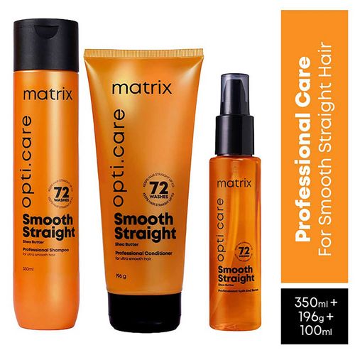 Matrix Opti Care Professional Ultra Smoothing Shampoo + Opti.Care Anti-Frizz Conditioner + Opti.Care ANTI-FRIZZ Hair Serum (350ml + 196gm+100ml)