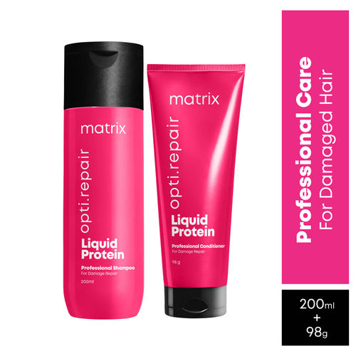 Matrix Opti.Repair 2-Step Pro Liquid Protein System, Repairs Damage from 1 Use, Shampoo+Conditioner