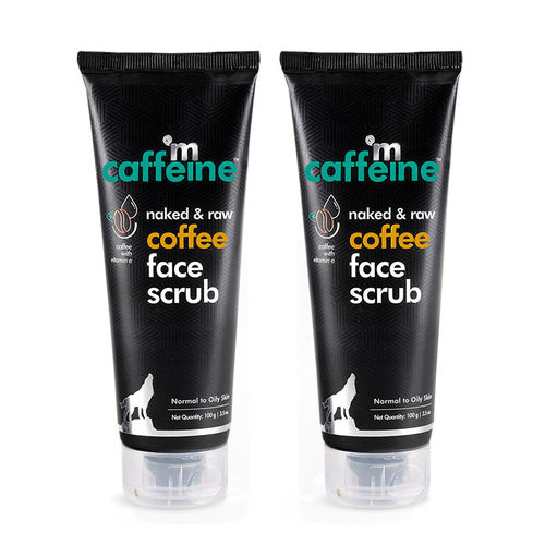 mCaffeine Naked & Raw Coffee Face Scrub (Pack of 2)