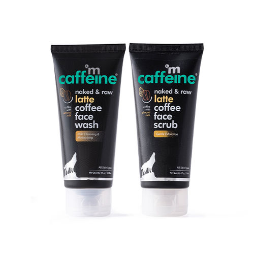 mCaffeine Face Care Kit for Winters with Moisturizing Face Wash and Face Scrub Combo of 2