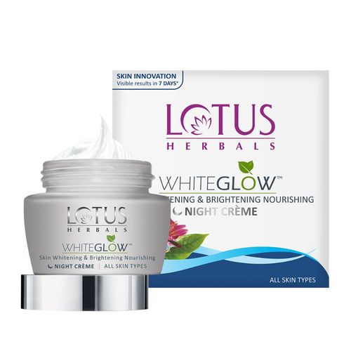 Lotus Herbals Whiteglow Skin Whitening & Brightening Nourishing Night Cream, 60g