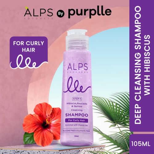 Alps Goodness Hibiscus,Avocado & Quinoa Cleansing Shampoo for Curly Hair Enriched with Vitamin B3 (105 ml) I Curl Care I Curl Enhancing I Hydrating Shampoo