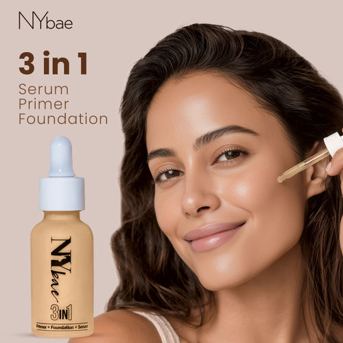 NY Bae 3 IN 1 Serum Foundation - Cool Toffee 11 (30 ml) | Infused with Primer | Moisturising I Glowing Korean Skin I Celeb Glow | Dewy Makeup | Evens Skin Tone | Ultra Glow