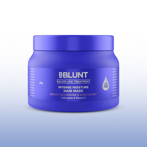 BBLUNT Intense Moisture Hair Mask with Jojoba Oil & Vitamin E for Nourished & Shiny Hair- 250 g