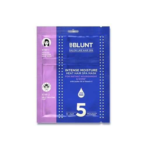 BBLUNT Intense Moisture Heat Hair Spa Mask with Jojoba Oil & Vitamin E for Instant Nourishment & Shine - 70 g