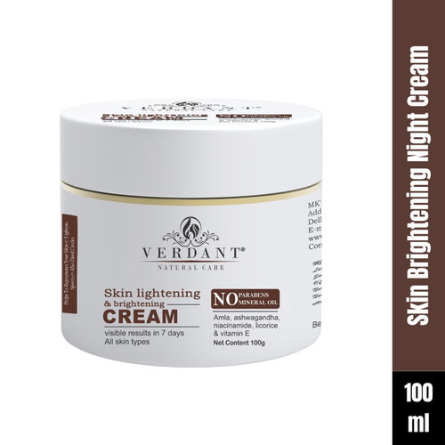 Verdant Natural Care Skin Lightening & Brightening Night Cream (100 gm)