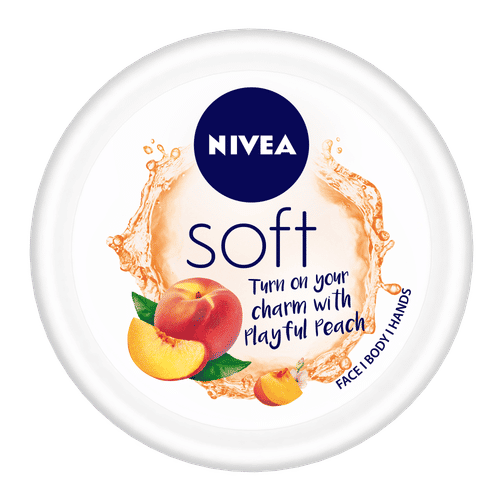 NIVEA Soft Light Moisturizer Cream, Playful Peach, for Face, Hands and Body (50 ml)