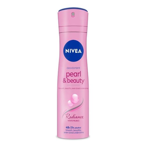 Nivea Deo- White Pearls & 0% Alcohol , for Smooth Underarms, 48H freshness and odour protection (150 ml)