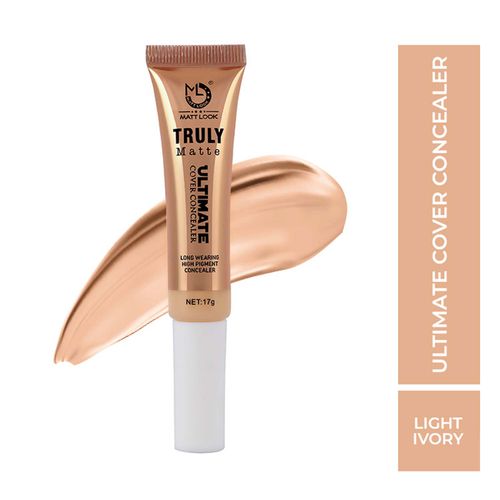 Mattlook Truly Matte Ultimate Cover Concealer, Longwearing & High Pigment Concealer, Light Ivory, (17 gm)