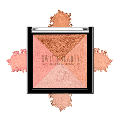 Swiss Beauty Baked Blusher & Highlighter - Multi-01 (7 g)