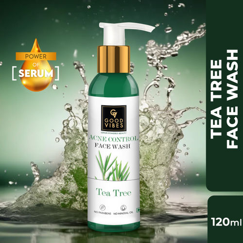 Good Vibes Tea Tree Acne Control Face Wash with Power of Serum (120 ml)