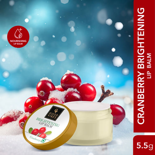 Good Vibes Brightening Lip Balm Cranberry | Moisturises | Ideal for Chapped lips (5.5g)