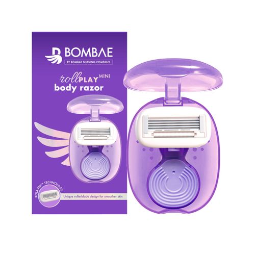 Bombae Rollplay Mini Hair Removal Razor with Roller Compact Case 1 unit - 1 Pc