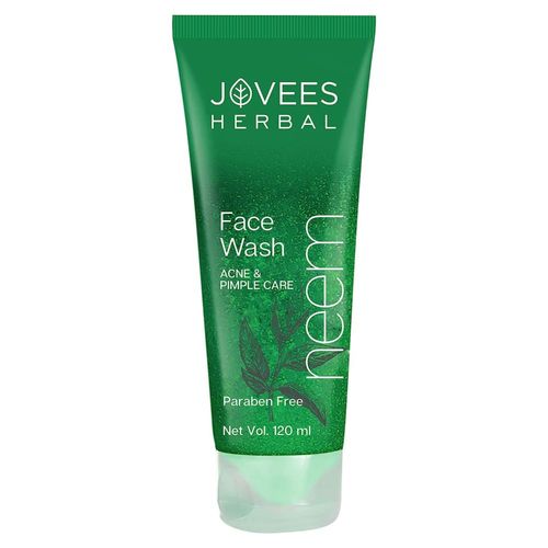 Jovees Herbal Neem Face Wash For Acne and Pimple Care | For Men/Women | Bright, Clear and Glowing Skin | Paraben and Alcohol Free | 120 ml(Pack of 1)