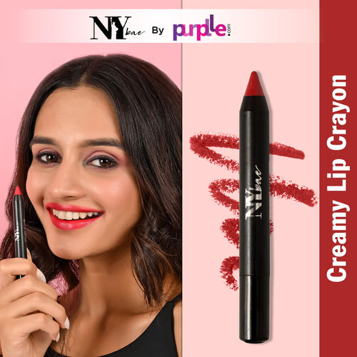 NY Bae Lip Crayon Mets Matte - Queen's Choice 1 (2.8 g) | Red | Satiny Matte Finish | Enriched with Vitamin E | Rich Colour Payoff | Long lasting | Transfer & Water Resistant | Multipurpose | Vegan | Cruelty & Paraben Free
