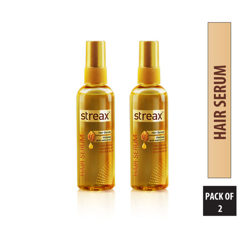Streax Hair Serum vitalised with Walnut Oil (100 ml)- Pack of 2