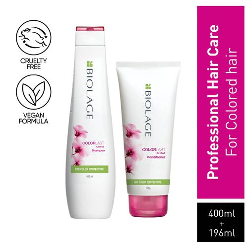 Biolage Colorlast Color Protecting Shampoo + Combo of Colorlast Conditioner (400ml + 196g)|For Colored Hair