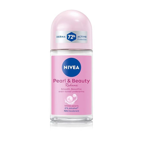 NIVEA Women Deodorant Roll on, Pearl & Beauty Radiance for Eventoned Smooth & Beautiful Underarms (50 ml)