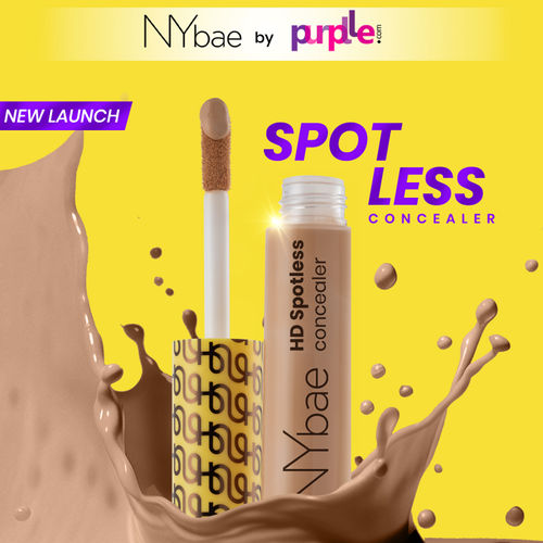 NY Bae HD Spotless Concealer - Vanilla 02 | Lightweight Foundation | Contour | Glowing Korean Skin | Medium Coverage | Matte Finish (12g)