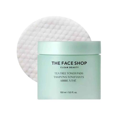 The Face Shop Tea Tree Toner Pads With AHA, Ip- BHA, PHA & Hyaluronic Acid, For Acne & Oily Skin 150ml