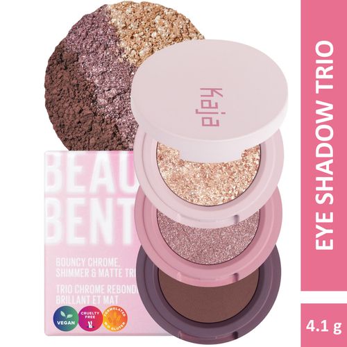 KAJA Beauty Bento Collection| Bouncy Shimmer Eyeshadow Trio | 17 MAUVE BOUQUET 41.g | Cruelty free, K-Beauty Mini Palettes