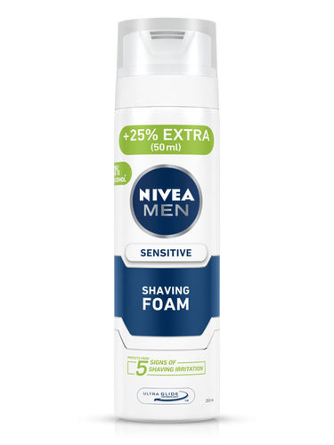 Nivea Men Sensitive Shaving Foam 200 ml 50 ml Free250 ml