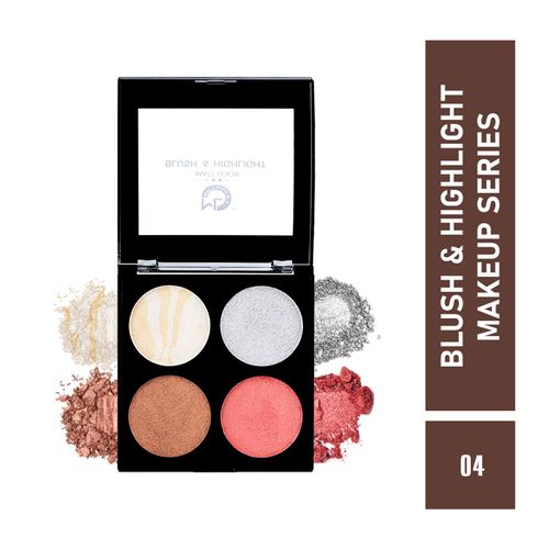 Matt look Make-up series Baked Blush & Highlight Palette, Multicolor-04 (12gm)