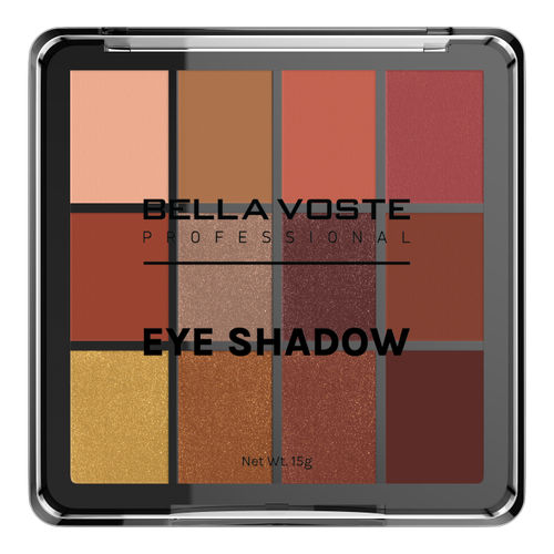 Bella Voste Professional Eyeshadow - 12 in 1 Mesmerizing Colors Palette | Nude , Matte , Shimmer | Rich Colour | High Pigmentation - BVES101 (15 g)