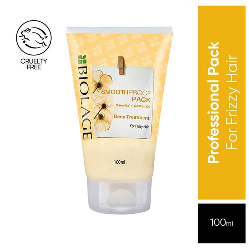 Biolage SMOOTHPROOF Deep Treatment Pack for Frizzy Hair (Vegan & Paraben Free) 100ml