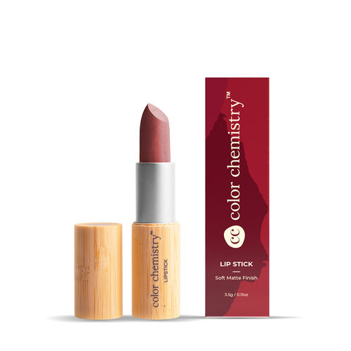 Juicy Chemistry Lipstick, Soft Matte Finish, Intensely pigmented & long-lasting, Enriched with Rosehip & Green Tea - (3.5 gm) Hyacinth LS15