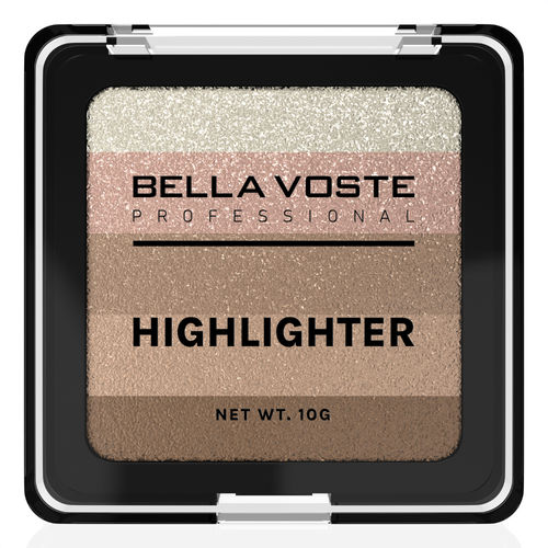 BELLA VOSTE HIGHLIGHTER -Elevate Your Look with 5-in-1 Palette for Radiant Beauty , BVHL201 , 10 gm