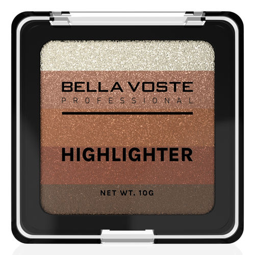 BELLA VOSTE HIGHLIGHTER -Elevate Your Look with 5-in-1 Palette for Radiant Beauty , BVHL205 , 10 gm