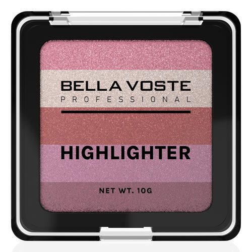 BELLA VOSTE HIGHLIGHTER -Elevate Your Look with 5-in-1 Palette for Radiant Beauty , BVHL206 , 10 gm