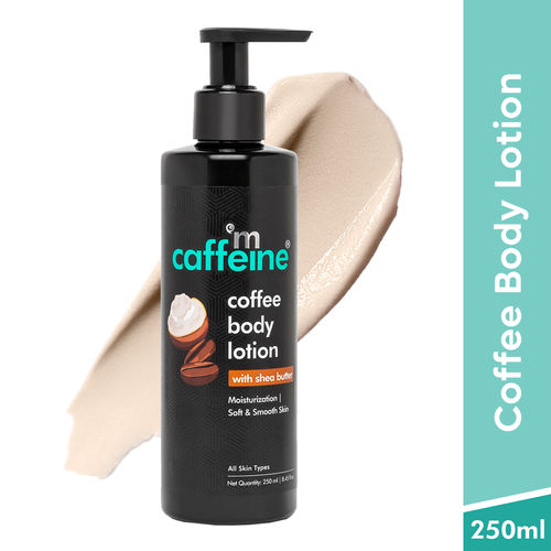 mCaffeine Coffee Body Lotion with Shea Butter & Viamin C for Soft-Smooth Skin | Non-Greasy Body Moisturizer for Dry, Normal & Oily Skin - 250ml