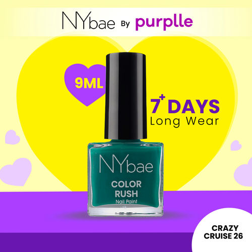 NY Bae Color Rush Nail Paint - Crazy Cruise 26 (9 ml) | Chip Resistant | Long Lasting | Quick Dry | Gel Nail Polish