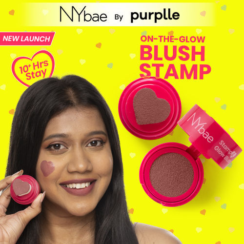 NY Bae Stamp and Glow Blush - Crimson Craze (5 gm) | Blush | Lip & Cheek Tint | Korean Glass Skin | Creme Blush | Eyeshadow