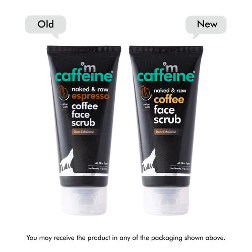 mCaffeine Coffee  Face Scrub for Fresh & Glowing Skin (75gm) | Tan & Blackheads Removal Scrub for Face | For Women & Men