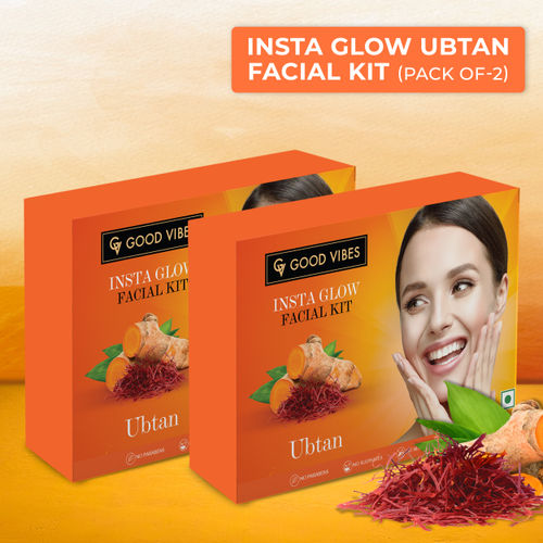 Good Vibes Ubtan Insta Glow Facial Kit (Pack of 2)