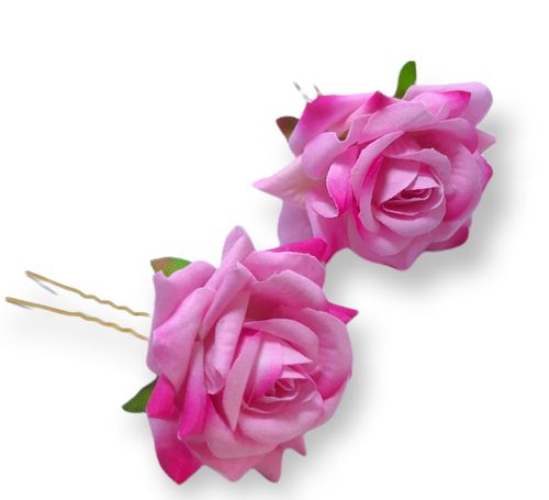 LYF5STAR Handmade Baby Pink Rose Floral Bride Juda Pin For Women - Pack of 2