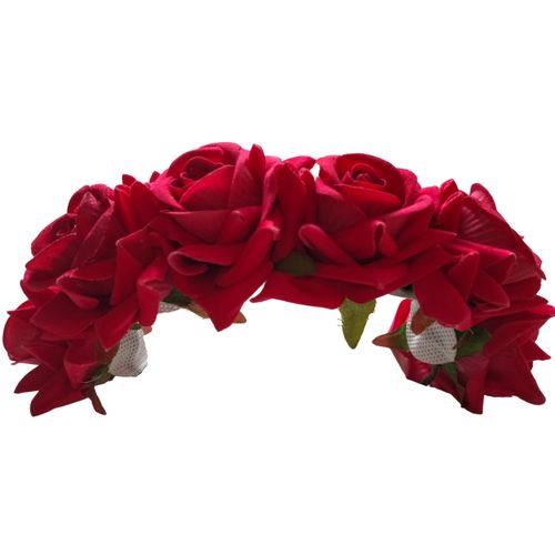 LYF5STAR Bridal Dark Pink Rose Artificial Flower Veni Gajra - Pack of 1