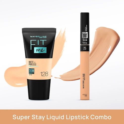 Buy Maybelline New York Fit Me Concealer,15 Fair, 6.8ml and Maybelline New  York Fit Me Matte+Poreless Liquid Foundation Tube, 115 Ivory, 18ml Online  at Low Prices in India 