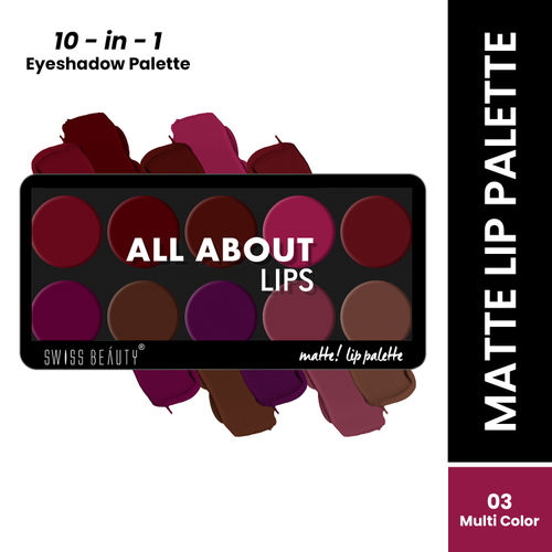 Swiss Beauty Matte Lip Pallete - 03 - 12 gm